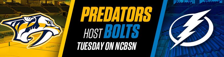 Preds Host Bolts Tuesday on NCBSN