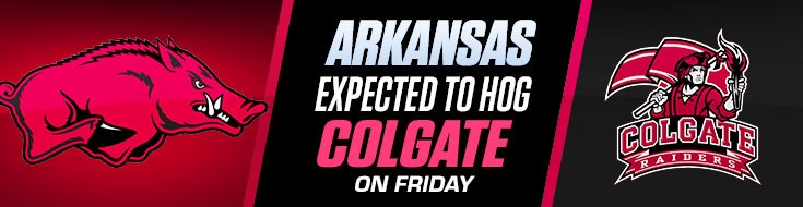 Arkansas Expected to Hog Colgate on Friday
