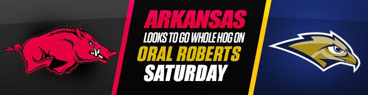 Oral Roberts Golden Eagles vs. Arkansas Razorbacks Sweet Sixteen Round Betting (03/27/21)