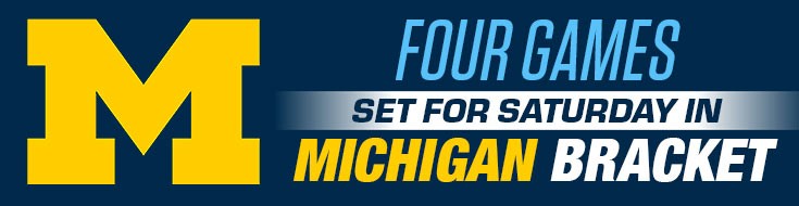 Four Games Set for Saturday in NCAA Basketball Michigan Bracket (March 20, 2021)