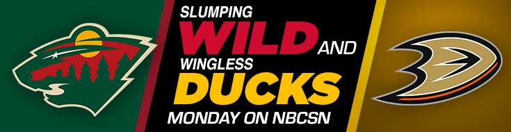 Slumping Wild Host Wingless Ducks Monday on NBCSN