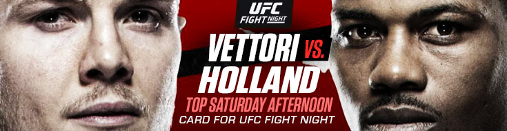 UFC Fight Night: Vettori vs. Holland Main Card Betting Odds, Preview & Picks (04/10/21)
