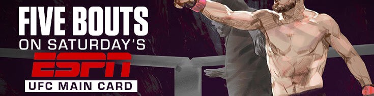 Five Bouts on Saturday’s ESPN UFC Main Card Odds (July 17, 2021)