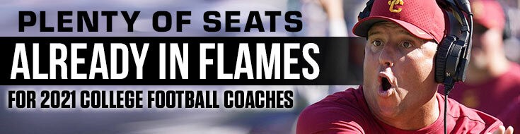 2021 College Football Betting Odds Coaches Hot Seats