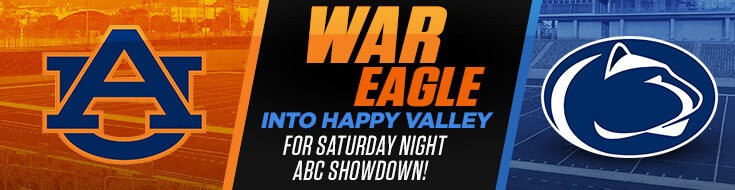 Auburn Tigers vs. Penn State Nittany Lions Betting Odds (09-18-2021)