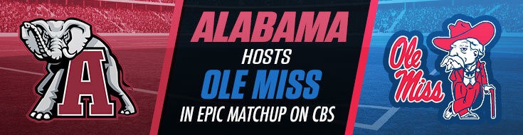 NCAAF Betting Ole Miss Rebels vs. Alabama Crimson Tide (10-02-2021)