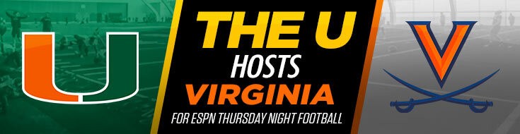 Virginia Cavaliers vs. Miami Hurricanes NCAAF Betting Odds (09-30-2021)