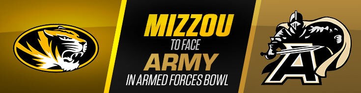 Armed Forces Bowl Odds Missouri Tigers vs. Army Black Knights (12-22-2021)