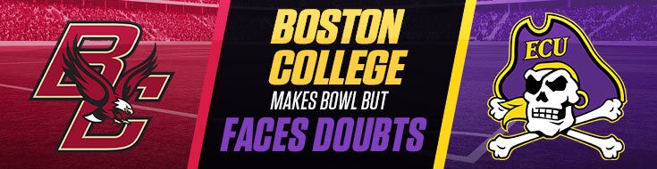 Boston College vs. East Carolina at Military Bowl Odds (12-27-2021)