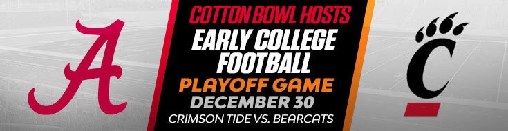 Goodyear Cotton Bowl Alabama vs. Cincinnati Betting Odds (12-31-2021)