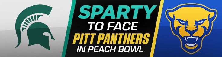 Peach Bowl Picks Michigan State Spartans vs. Pitt Panthers (12-30-2021)