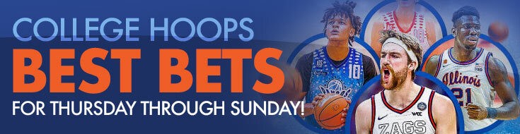 NCAA Basketball Best Bets for Thursday Through Sunday!
