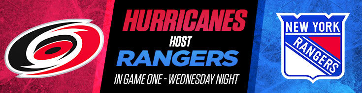 2022 Stanley Cup Playoffs Rangers vs. Hurricanes Game 1 Odds (05-18-2022)