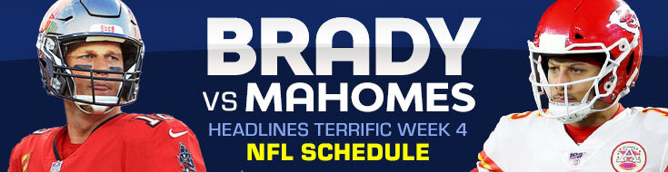 Brady vs. Mahomes Headlines Terrific Week 4 NFL Schedule