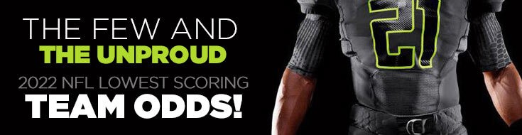 The Few and the Unproud 2022 NFL Lowest Scoring Team Odds!