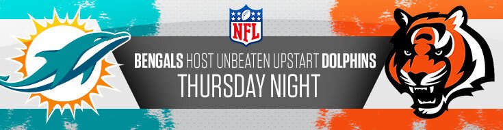 NFL Betting Action Miami Dolphins vs. Cincinnati Bengals (09-29-2022)