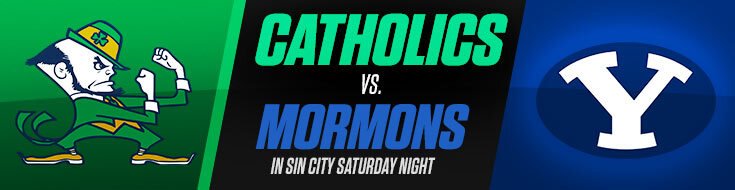 NCAAF Betting Action BYU Cougars vs. Notre Dame Fighting Irish (10-08-2022)