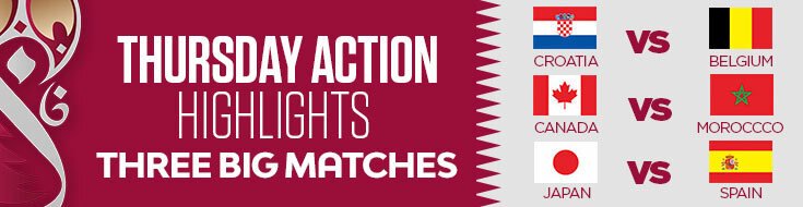 FIFA World Cup Thursday Action Highlights Three Big Matches