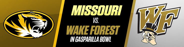2022 Gasparilla Bowl Missouri Tigers vs. Wake Forest Betting Odds (12-23-2022)