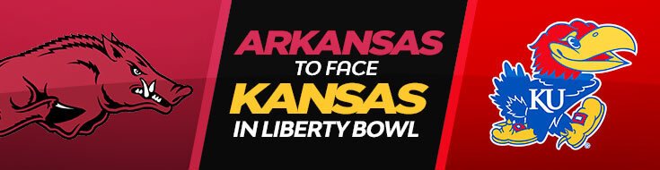 Arkansas Razorbacks vs. Kansas Jayhawks AutoZone Liberty Bowl Odds (12-28-2022)