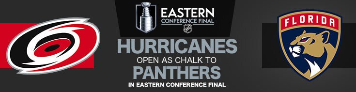 2023 Stanley Cup Playoff Eastern Conference Final Hurricanes vs. Panthers Betting Odds for the game on Thursday, May 18, 2023, 800 P.M. ET.
