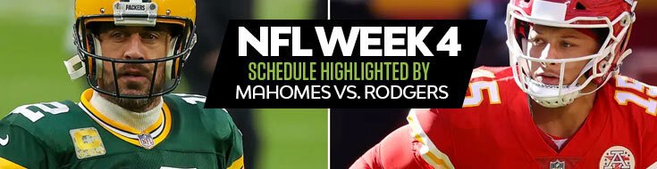 NFL Week 4 Schedule Highlighted by Mahomes vs. Rodgers