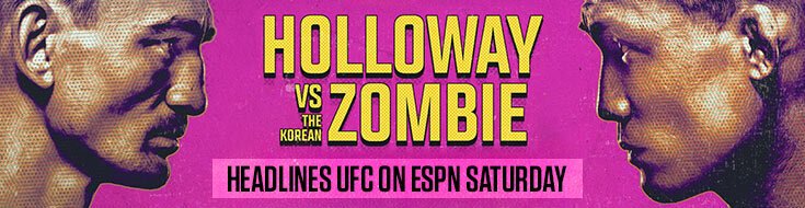 UFC Fight Night Holloway vs. The Korean Zombie Main Card Betting Odds (08-26-2023)
