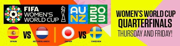 Women’s World Cup Quarterfinals Thursday and Friday!