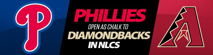 2023 NLCS Arizona Diamondbacks vs. Philadelphia Phillies MLB Betting Odds (10-16-2023)