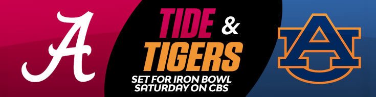 Alabama Crimson Tide vs. Auburn Tigers NCAAF Game Odds (11-25-2023)