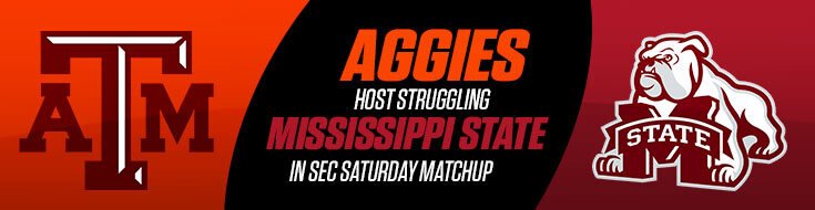 Mississippi State Bulldogs vs. Texas A&M Aggies NCAAF Betting Odds (11-11-2023)
