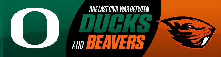 Oregon State Beavers vs. Oregon Ducks College Football Betting Odds (11-24-2023)