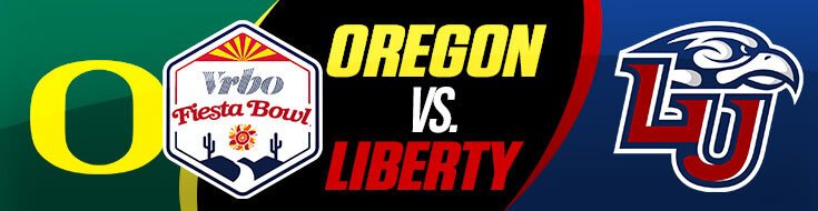 Fiesta Bowl Oregon Ducks vs. Liberty Flames NCAAF Betting Picks (01-01-2024)