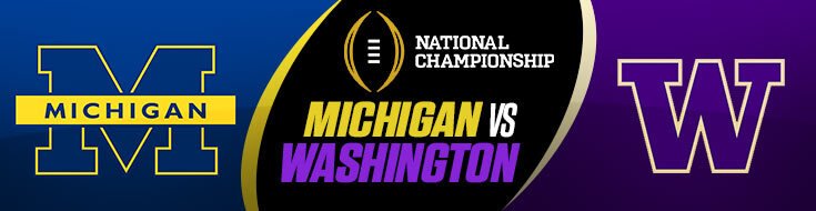 2023-24 CFP National Championship Game Michigan vs. Washington Odds (01-08-2024)