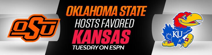 Kansas Jayhawks vs. Oklahoma State Cowboys College Basketball Odds (01-16-2024)