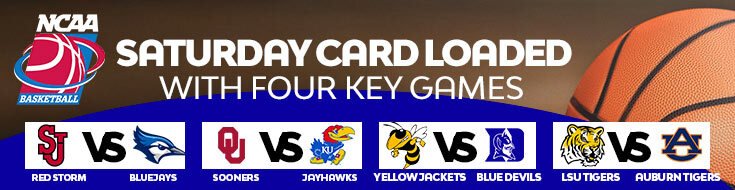 College Basketball Saturday Card Loaded with Four Key Games
