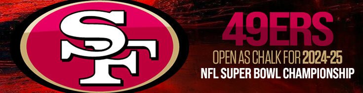 49ers Open as Chalk for 2024-25 NFL Super Bowl Championship