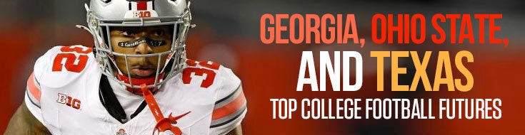 Georgia, Ohio State, and Texas Top College Football Futures