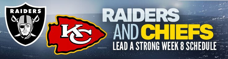 Raiders and Chiefs Lead a Strong Week 8 Schedule