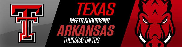 2025 NCAA Tournament Sweet 16 Texas Tech vs. Arkansas Betting Odds (03-27-2025)