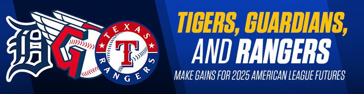 Tigers, Guardians, and Rangers Make Gains for 2025 American League Futures