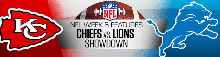 NFL Week 6 Features Chiefs vs. Lions Showdown