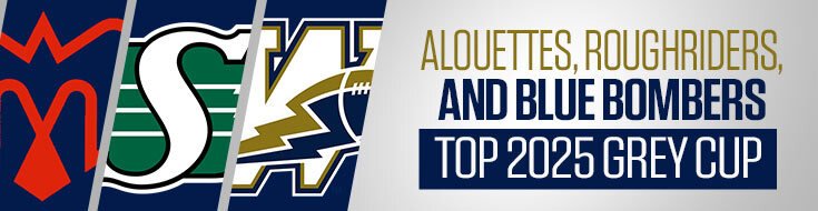 Alouettes, Roughriders, and Blue Bombers Top 2025 Grey Cup Futures