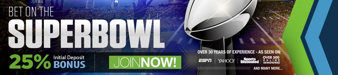 Bet on the Superbowl 25% Bonus