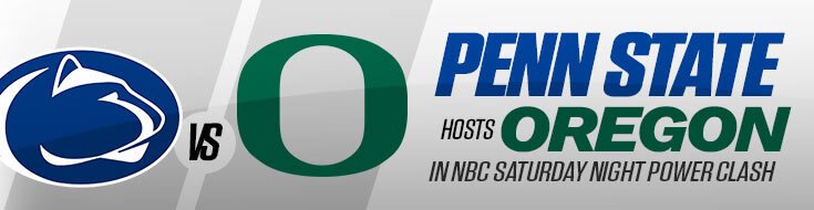 Oregon Ducks at Penn State Nittany Lions College Football Odds (09/27/2025)