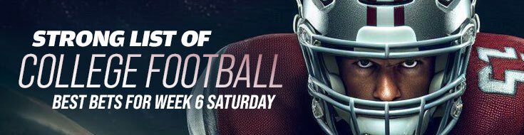 Strong List of College Football Best Bets for Week 6 Saturday