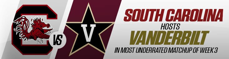 Vanderbilt Commodores vs. South Carolina Gamecocks NCAAF Betting Odds (09-13-2025)