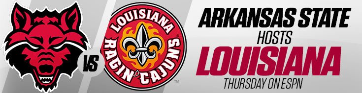Louisiana Ragin’ Cajuns vs. Arkansas State Red Wolves NCAAF Betting Odds (11-20-2025)