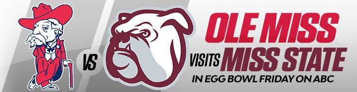 Ole Miss Rebels at Mississippi State Bulldogs NCAAF Betting Lines (11-28-2025)