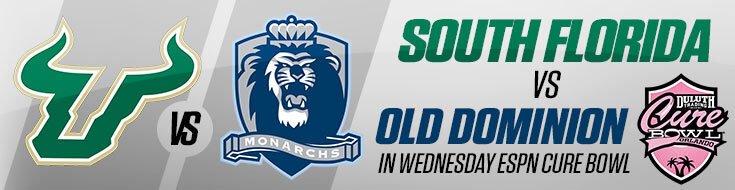 2025 STAFFDNA Cure Bowl South Florida vs. Old Dominion Betting Lines (12-17-2025)